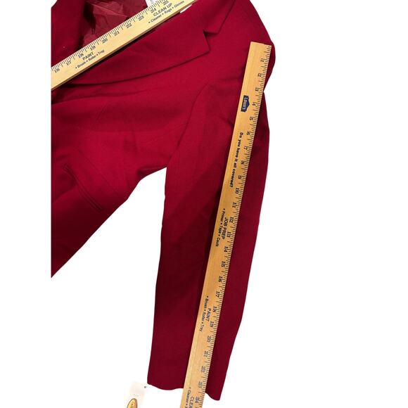 Vintage 1990s-2000s Talbots Red Wool-Blazer Size 16 Classic Career Jacket NWT - Picture 3 of 7